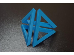 infinity tetrahedron pyramid easy print no support math art 3d print model - Mito3D