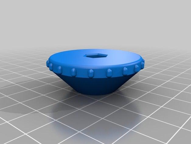 tırtıllı somun m4 r&aumlndelmutter f&uumlr muttern lange 3d yazıcı parçalar düğme printbed 3D print model - Mito3D