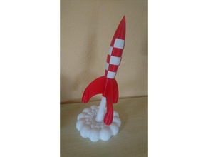 moon rocket easier assemble sculptures 3d print model - Mito3D