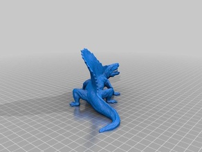 dimetrodon ii a los animales Escaneo 3d dinosaurio juguete 3d print model - Mito3D