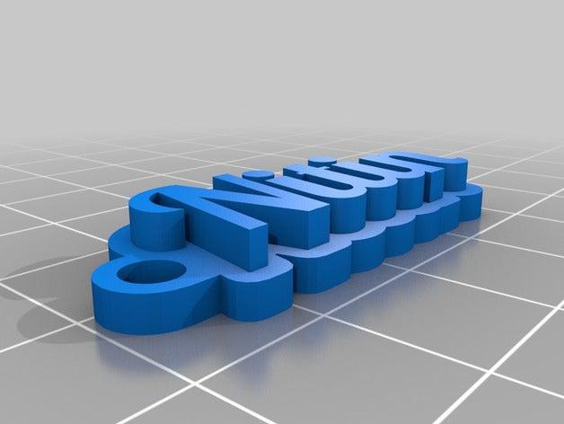 meine angepasste multiline-tag Schlüsselanhänger nitin 3D print model - Mito3D