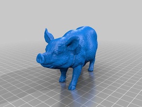 pig sow animals 3d scan farm toy 3d print model - Mito3D