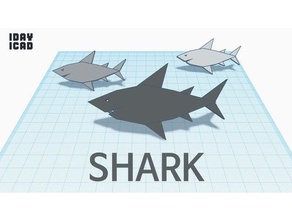 1day 1cad shark other 1day1cad animal dark king sea 3d print model - Mito3D