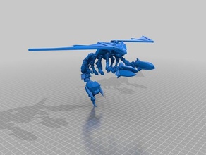 megaguirus les créatures libellule godzilla kaiju le monstre animaux préhistoriques 3d print model - Mito3D