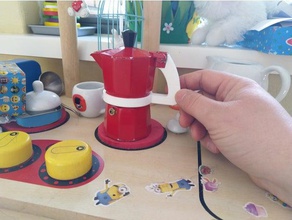 xenos mokkaespresso pot handle verwendet Spielzeug Küche Essen espresse 3d print model - Mito3D