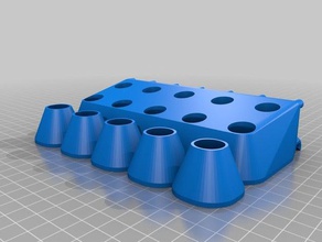 vial holder 6 tool holders boxes customized 3d print model - Mito3D