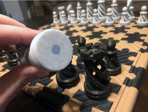 magnet adaptation spiral chess puzzle board 3d print model - Mito3D