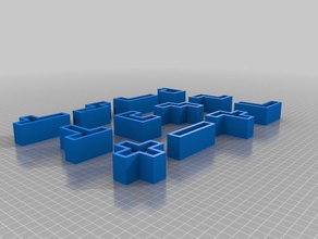 noch mehr pentominoes math Kunst openscad 3d print model - Mito3D