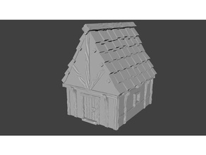 lumberjack cottage miniature buildings structures boardgame dnd house kings war tabletop terrain warhammer 3d print model - Mito3D