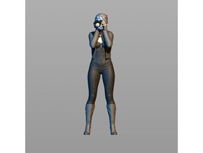 girl photographer people body cameraman camerist character female human lady leather suit person photography pretty shoot woman 3d print model - Mito3D