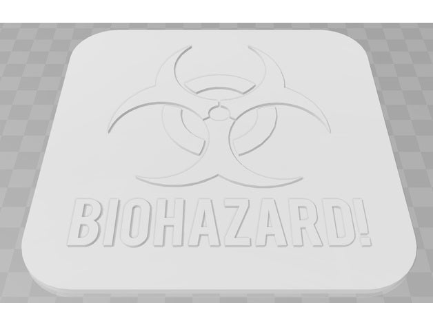 biohazard de sinalização sinais logotipos 3D print model - Mito3D