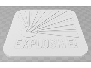 explosive signage signs logos 3d print model - Mito3D