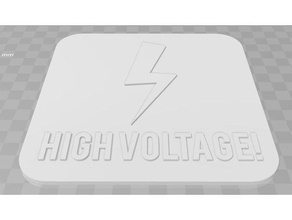 high voltage signage signs logos 3d print model - Mito3D