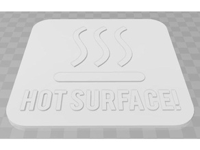 heiße Oberfläche signage Zeichen logos 3d print model - Mito3D