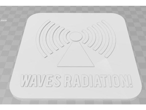waves radiation signage signs logos 3d print model - Mito3D