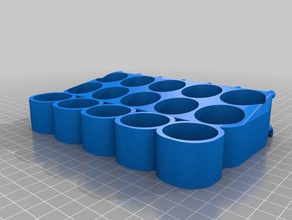 vial holder 7 tool holders boxes customized 3d print model - Mito3D