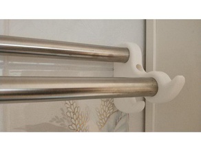 bathroom towel hanger holder accessories hook wall 3d print model - Mito3D