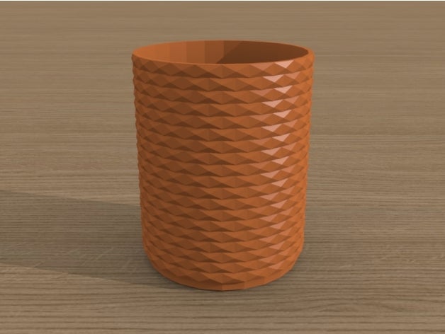 pot à crayon boîte décor 3D print model - Mito3D