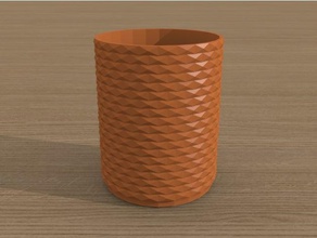 pot à crayon boîte décor 3d print model - Mito3D
