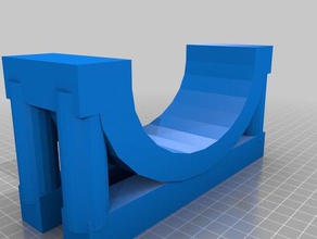la mitad de tubería 3d impresión diapasón rampa 3d print model - Mito3D