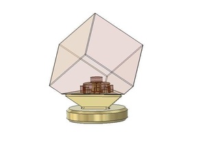 spin cube, cône hyperboloid les mathématiques l'art 3d print model - Mito3D