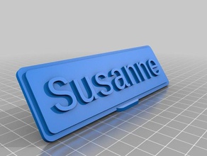susanne Tabelle Plakette office angepasst 3d print model - Mito3D
