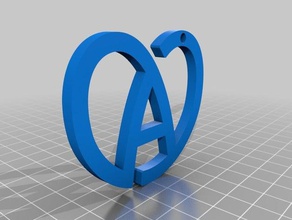 porte clé logo de la marque alsace des signes logos 3d print model - Mito3D