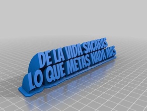 frase office personalizado 3d print model - Mito3D