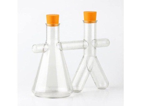 chemical wedding biology chemistry glass laboratory love marriage 3d print model - Mito3D