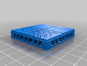 cut-stone celtic knotwork floor triplex height adjusted toy game accessories 3d print model - Mito3D