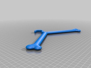 dog bone hanger 3d drucken 3d print model - Mito3D