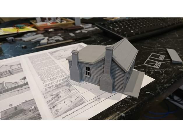 mineiros cottage ho escala edifícios estruturas nswgr 3D print model - Mito3D