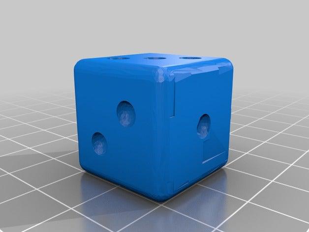dice always fall 2 magic trick white 3D print model - Mito3D