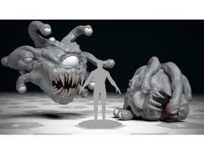 dead beholder d&d monster toys games defeat dnd mini miniature dungeons dungeonsanddragons dragons 3d print model - Mito3D