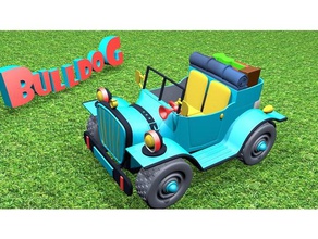 old style toy car bulldog toys games 3d print model - Mito3D