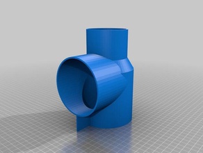 reducing 100mmx100mmx75mm diy duct 3d print model - Mito3D
