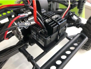 axial scx10 centro de montagem esc bandeja rc veículos trava monte realocação 3d print model - Mito3D