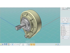 hand crank gearbox learning 3d print model - Mito3D