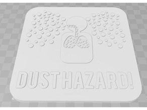 dust-hazard-Beschilderung Zeichen logos 3d print model - Mito3D