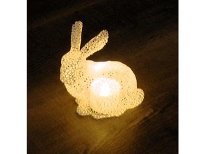 voronoi easter bunny fixed tea light 3d printing 3d print model - Mito3D