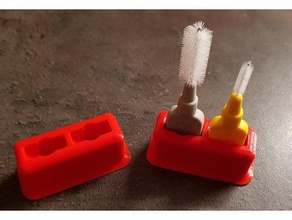 christian andr&eacute 3d de l'imprimante accessoires brosse brossette dent dentaire porte soutien à dents 3d print model - Mito3D