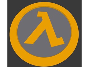 la demi-vie de coasteremblem des signes les logos lambda 3d print model - Mito3D