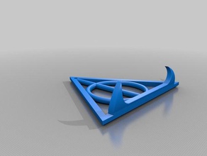 deathly hallows wand wall mount diy harry potter 3d print model - Mito3D
