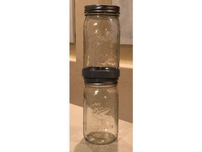tarro de cristal del apilador organización la bola cocina mason jar el organizador en despensa apilamiento 3d print model - Mito3D