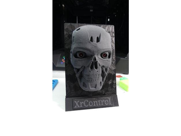 t800 fetta sculture cranio terminator 3D print model - Mito3D