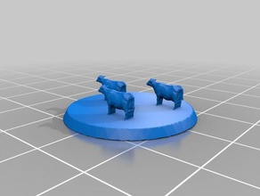 6mm cows buildings structures 3d print model - Mito3D