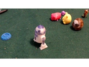 simple r2d2 rotating head toys games madewithtinkercad starwars star wars 3d print model - Mito3D