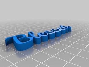 blessed playball font other customized 3d print model - Mito3D