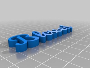 blessed norican font other customized 3d print model - Mito3D