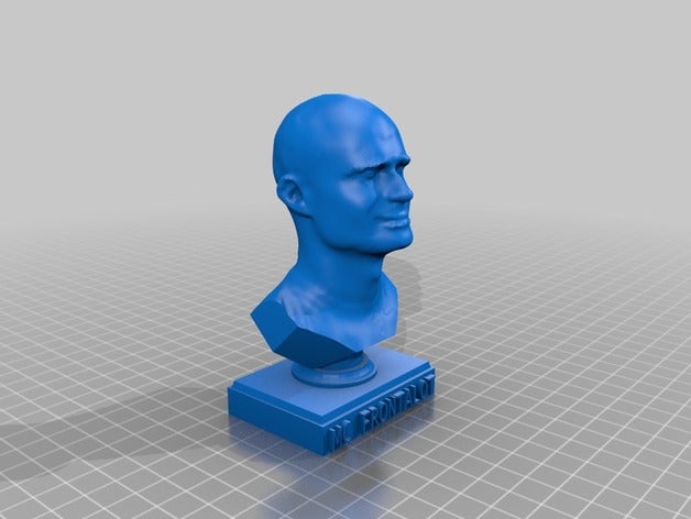 mc frontalot bust pedestal sculptures person rapper 3D print model - Mito3D